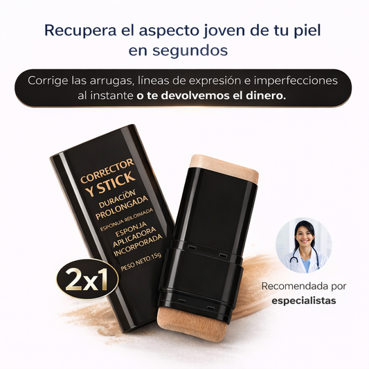 Corrector y stick antiarrugas