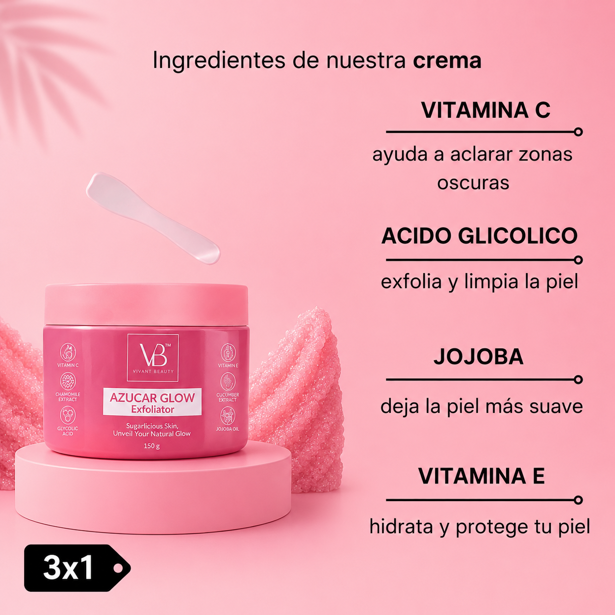 Crema Azucar Glow Recupera tu brillo